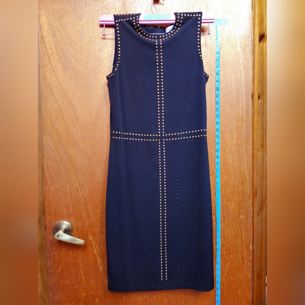 Calvin Klein Black Studded Midi Dress